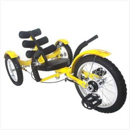 ASA PRODUCTS ASA Products Tri-201Y 16 in. Mobo Mobito Three Wheel Cruiser - Yellow Tri-201Y